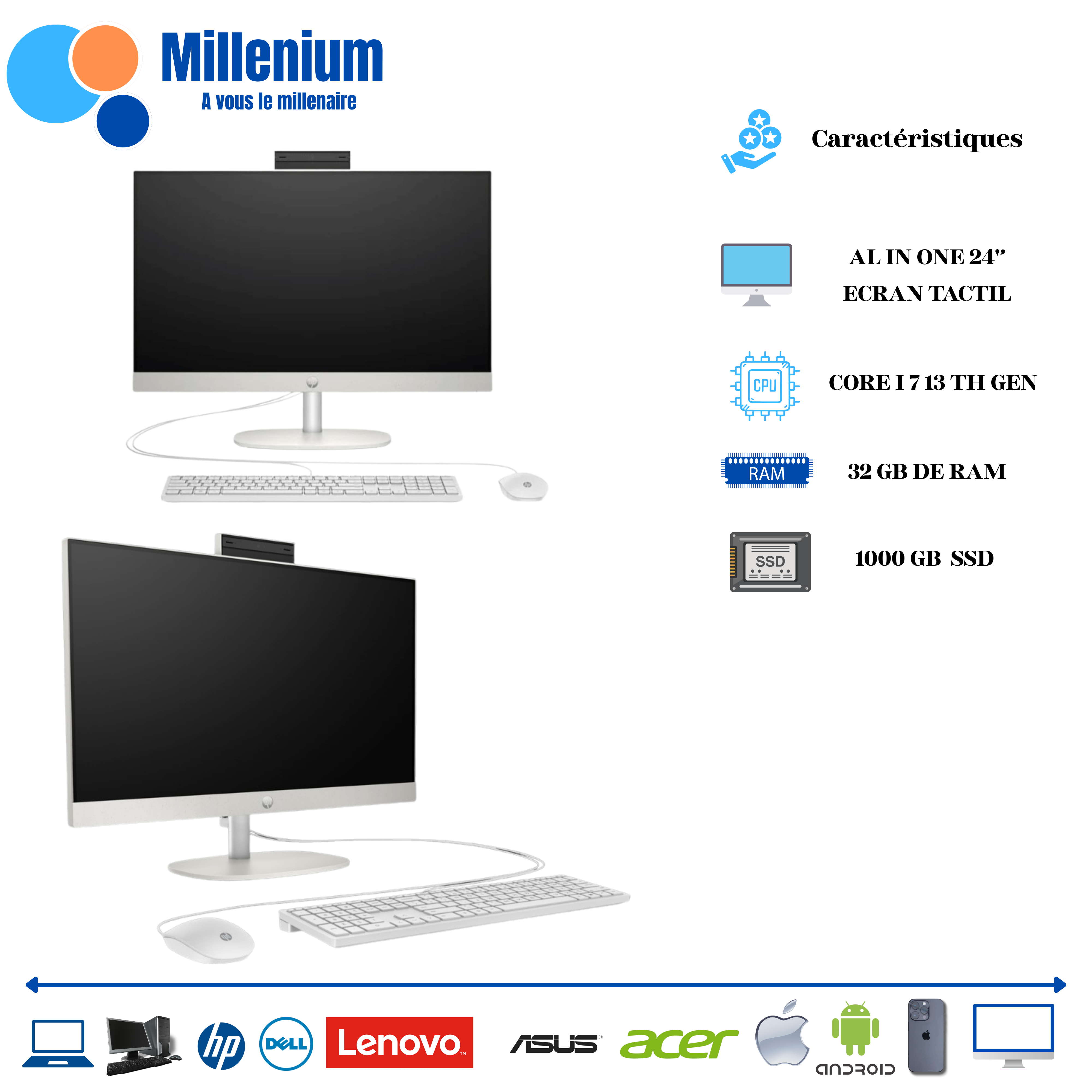 ALL IN ONE HP 24 I7 ECRAN TACTIL